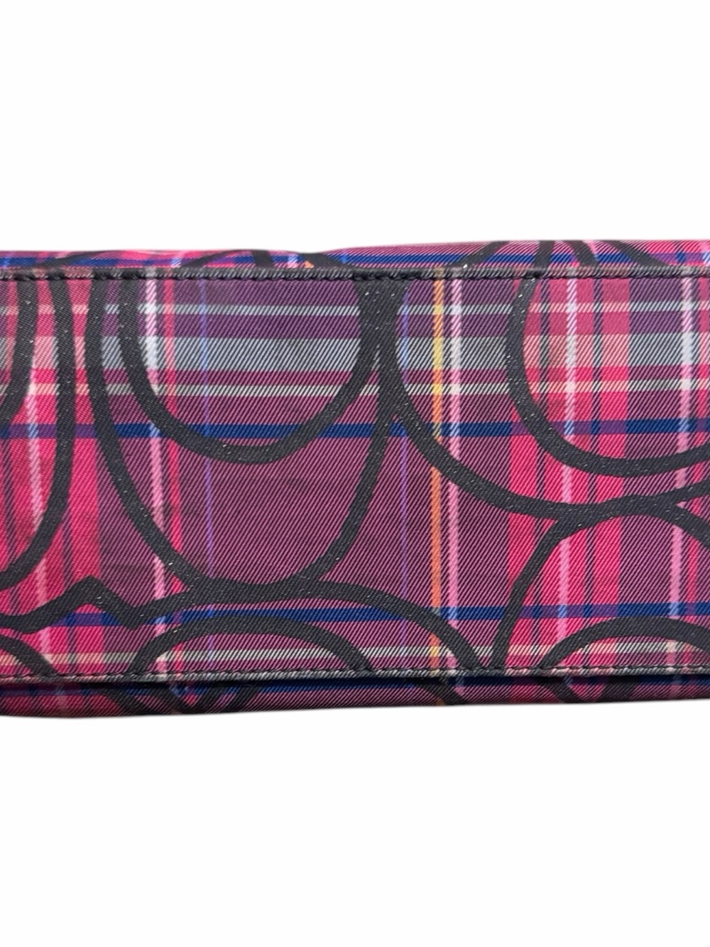 Coach Purple & Magenta poppy tartan Plaid Y2K signature Tote - Picture 5 of 16